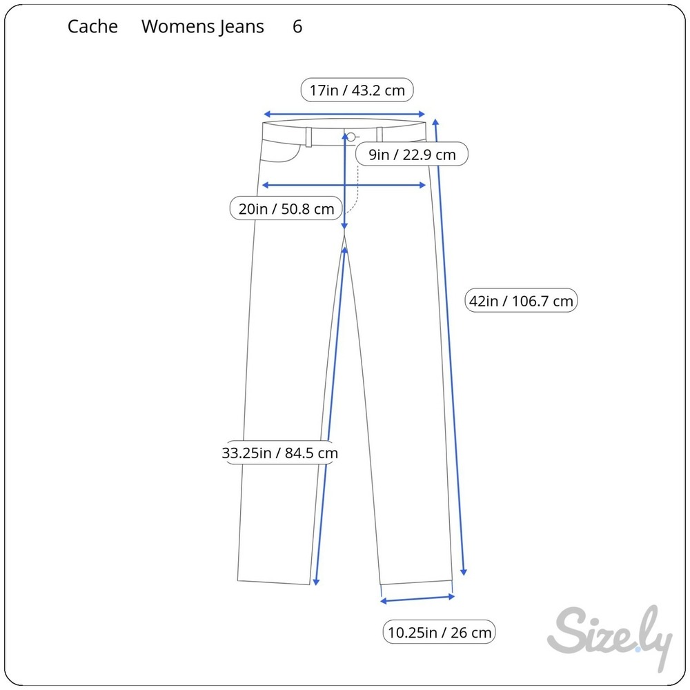 Cache Womens Modern Flat Front Bootcut Jeans Size 6 Blue Dark Wash Denim Stretch - Picture 13 of 14